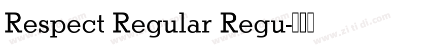 Respect Regular Regu字体转换